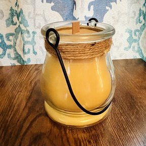 One of our beeswax candles