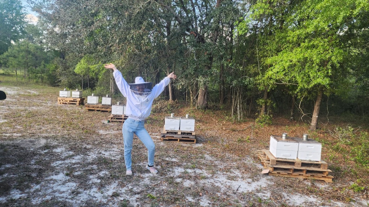 Photo of a beekeeper